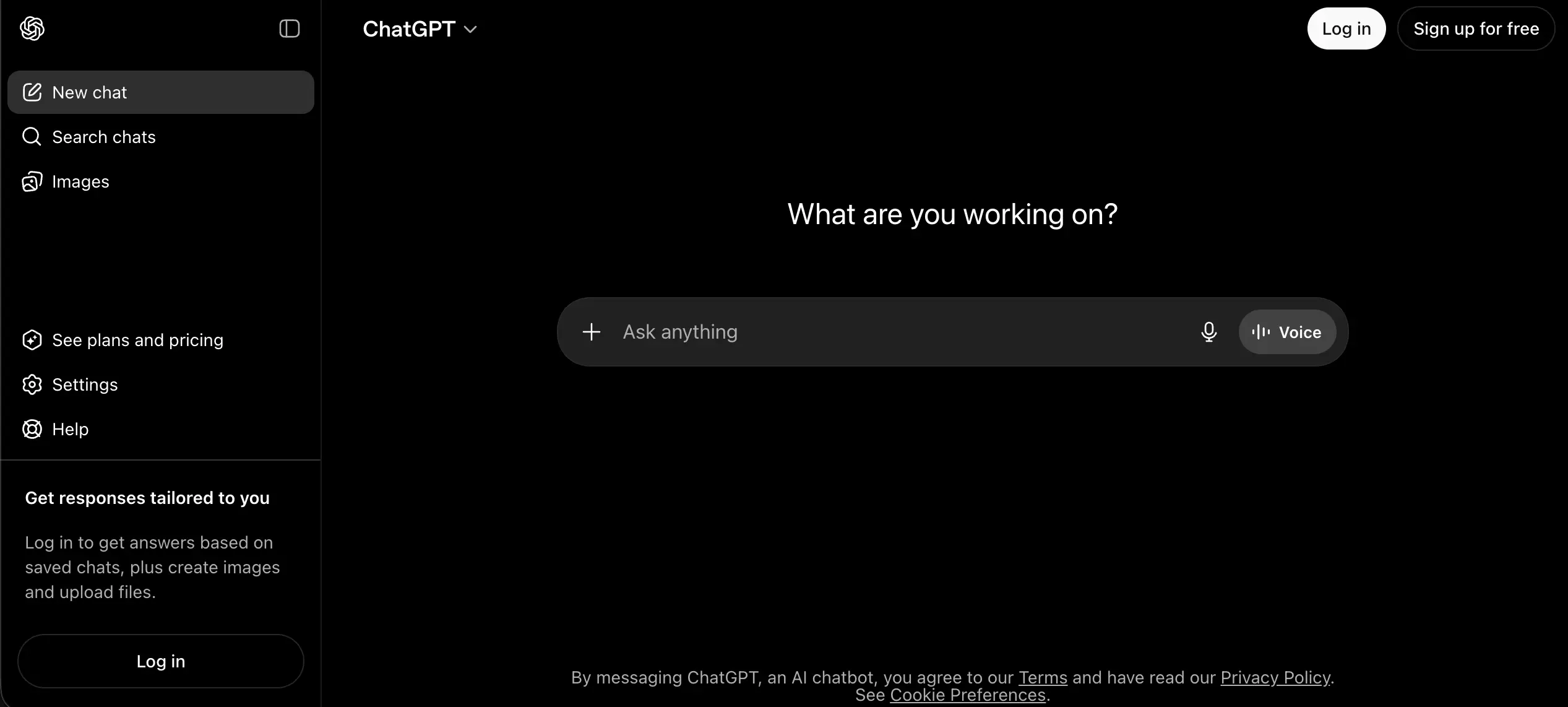 ChatGPT screenshot